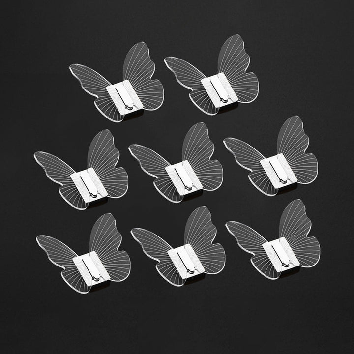 Lisslune | Modern Brass Bathroom Accessory Set Acrylic Butterfly Theme Bathrobe Hooks