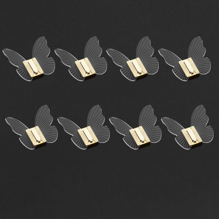 Lisslune | Modern Brass Bathroom Accessory Set Acrylic Butterfly Theme Bathrobe Hooks