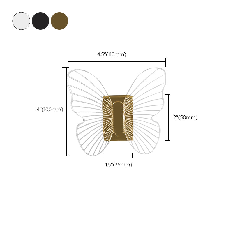 Lisslune | Modern Brass Bathroom Accessory Set Acrylic Butterfly Theme Bathrobe Hooks