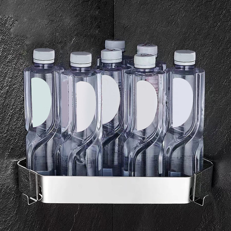 Lisslune | 2-piece stainless steel bathroom accessory set 30 cm W triangular bathroom shelf