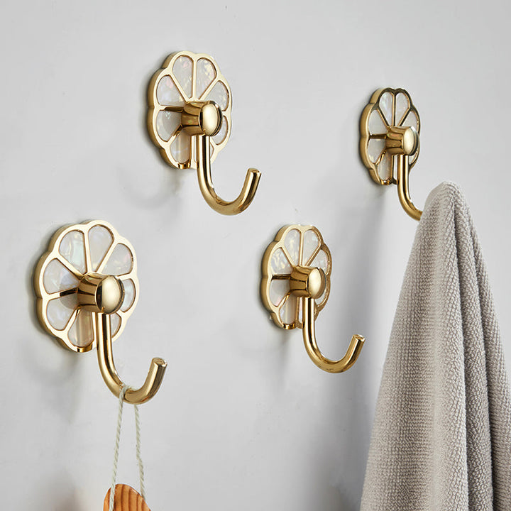 Lisslune | Polished 10-piece bathroom accessory set metal corrosion-resistant bathrobe hooks