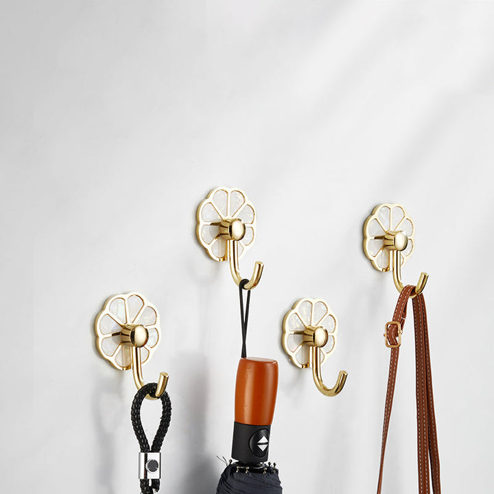 Lisslune | Polished 10-piece bathroom accessory set metal corrosion-resistant bathrobe hooks