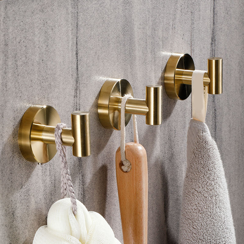 Lisslune | Modern Bathroom Accessory Set Metal Coat Hooks in Polished Chrome/Gold