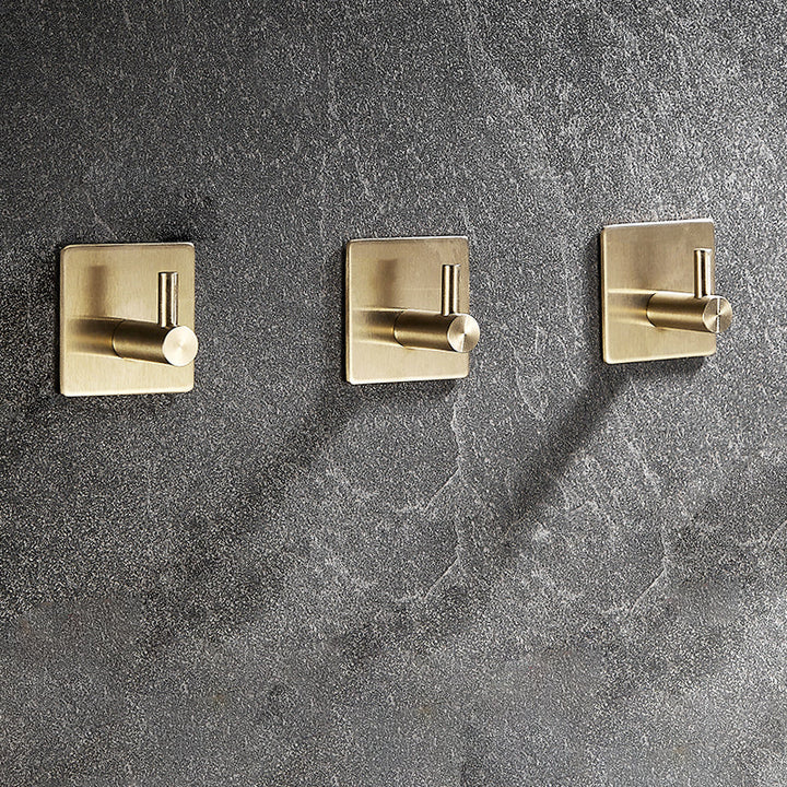 Lisslune | Modern Bathroom Accessory Set Metal Coat Hooks in Polished Chrome/Gold