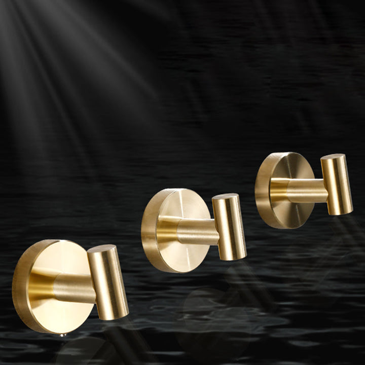 Lisslune | Modern Bathroom Accessory Set Metal Coat Hooks in Polished Chrome/Gold