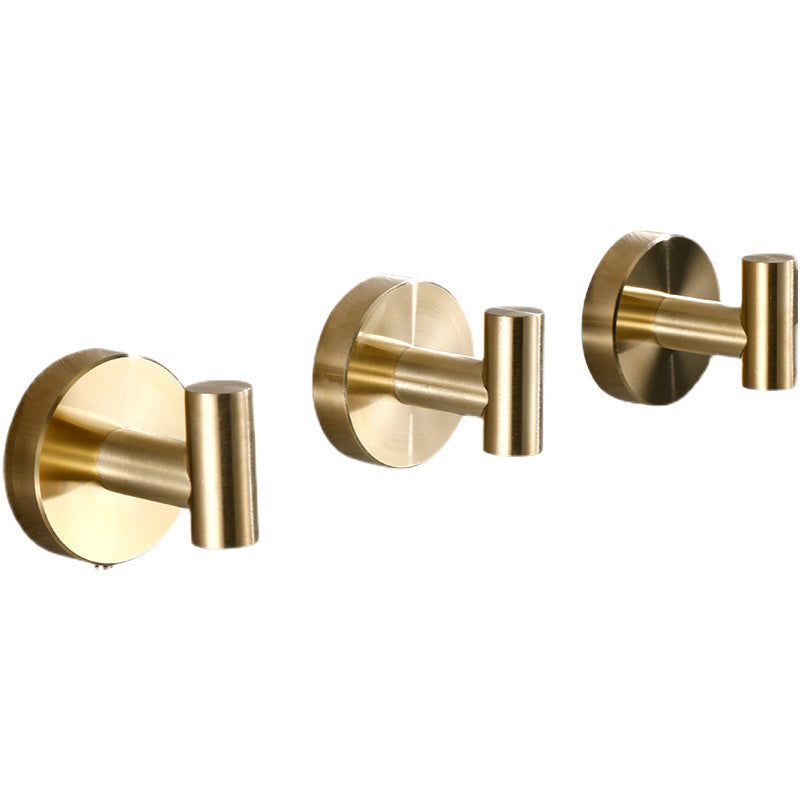 Lisslune | Modern Bathroom Accessory Set Metal Coat Hooks in Polished Chrome/Gold