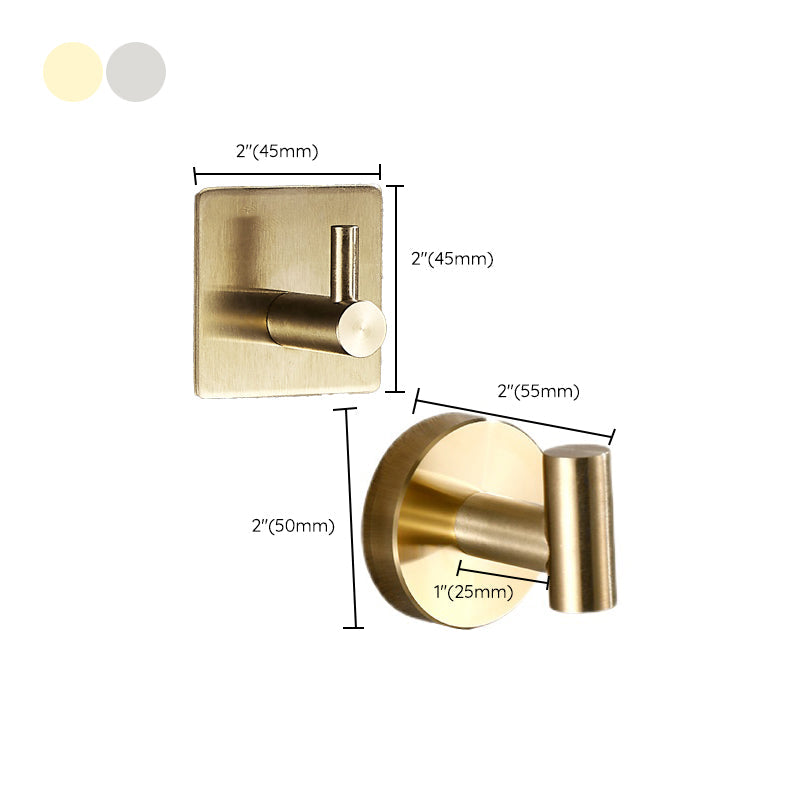 Lisslune | Modern Bathroom Accessory Set Metal Coat Hooks in Polished Chrome/Gold