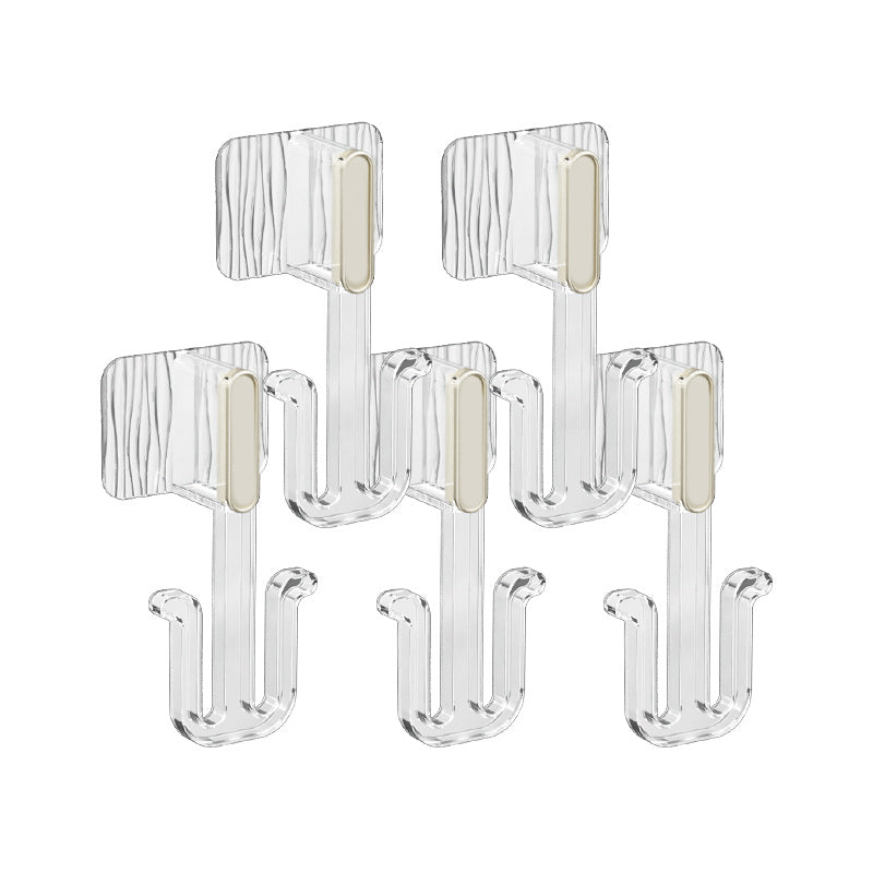 Lisslune | 5-piece Bathroom Hardware Set 6.29" high Bathrobe Hooks in Modern Style