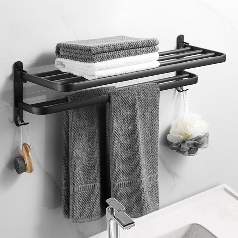 Lisslune | Modern Black Bathroom Accessory Set Tissue Holder Towel Bar Bathroom Fittings Set