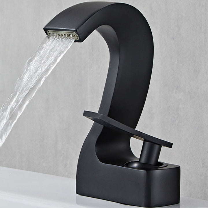 Lisslune | Modern Single-Lever Basin Faucet Bathroom Brass Central Faucet