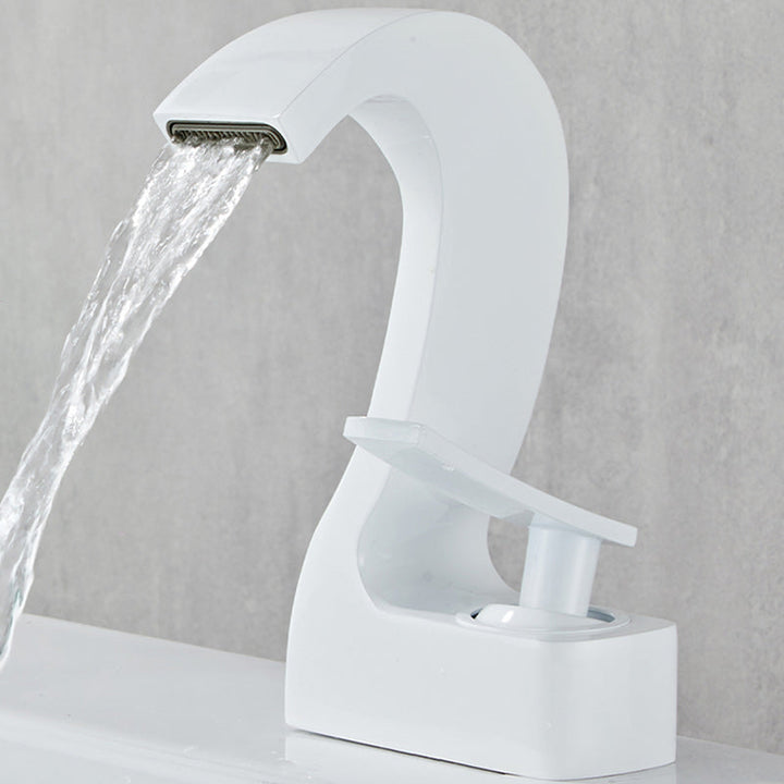 Lisslune | Modern Single-Lever Basin Faucet Bathroom Brass Central Faucet