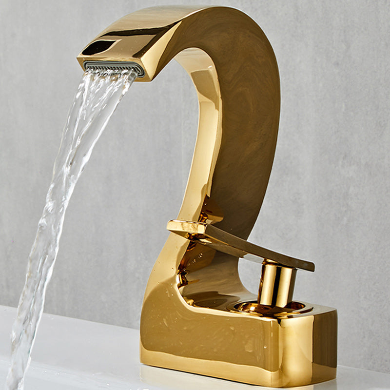 Lisslune | Modern Single-Lever Basin Faucet Bathroom Brass Central Faucet