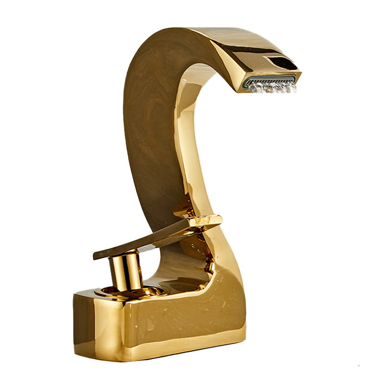 Lisslune | Modern Single-Lever Basin Faucet Bathroom Brass Central Faucet