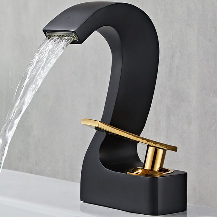 Lisslune | Modern Single-Lever Basin Faucet Bathroom Brass Central Faucet