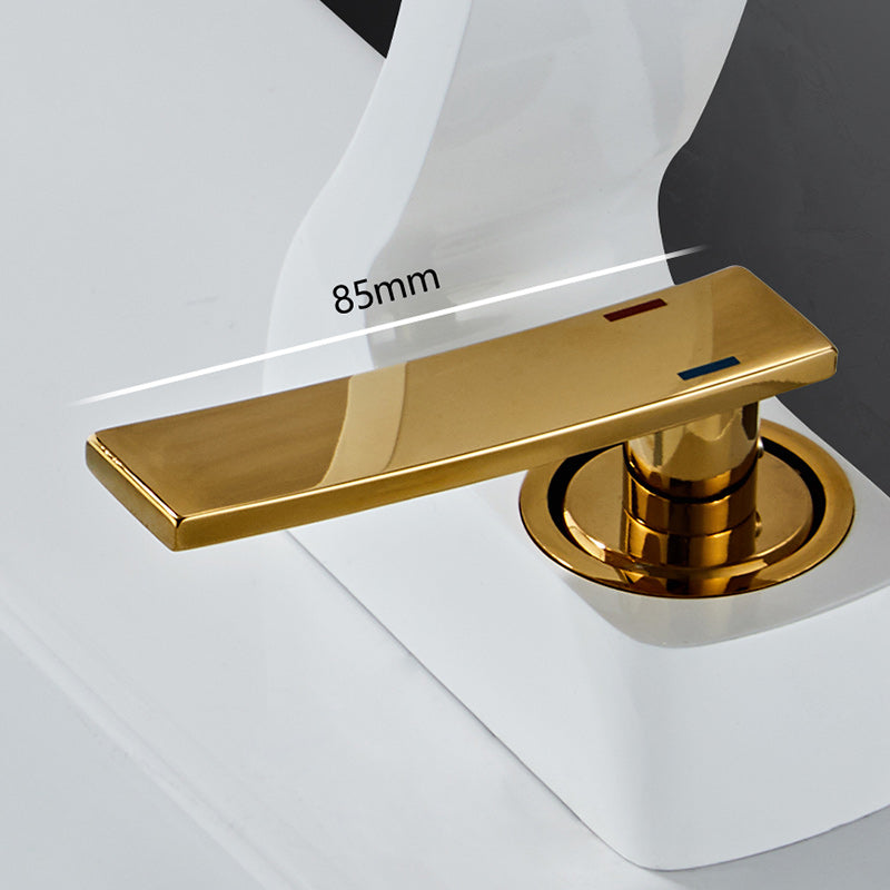 Lisslune | Modern Single-Lever Basin Faucet Bathroom Brass Central Faucet
