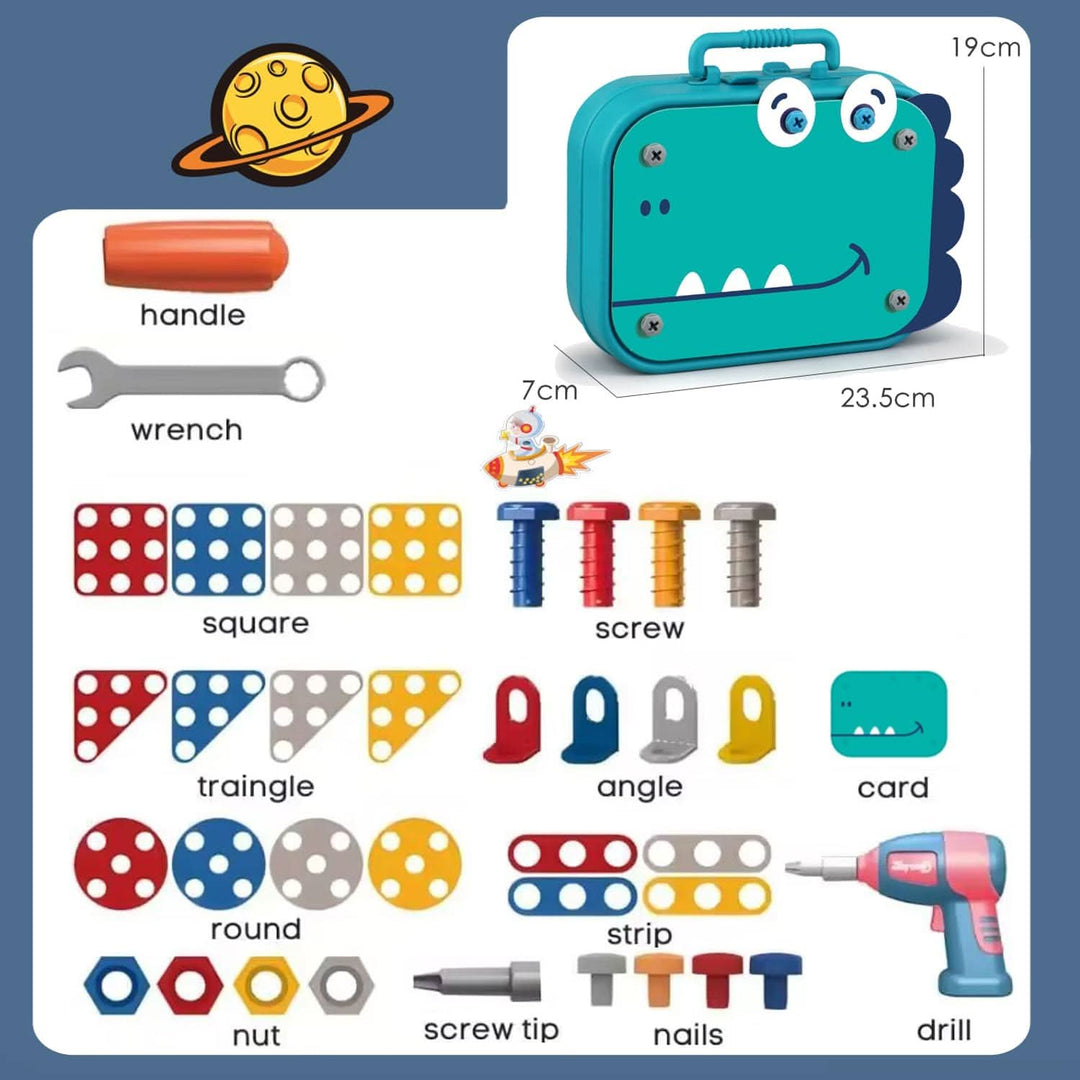 Lisslune | InnoCraft ToolPlay Set – Creative Construction Toy with Drill & Tools for Kids