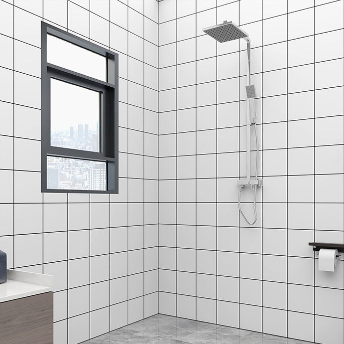 Lisslune | Square Grid Mosaic Tiles waterproof Peel-and-Stick Tile for backsplash