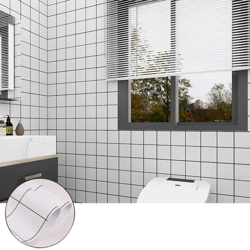 Lisslune | Square Grid Mosaic Tiles waterproof Peel-and-Stick Tile for backsplash