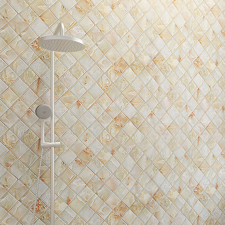 Lisslune | Rectangular Marble Pattern Single Plate Waterproof Back Wall Tiles