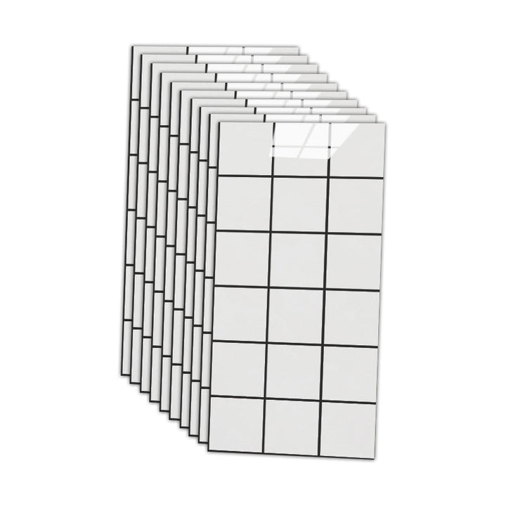 Lisslune | 12" x 24" Marbling Single Panel Waterproof Splashback Wall Tile for Bathroom