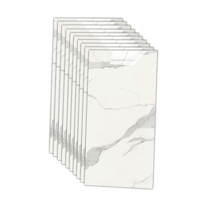 Lisslune | 12" x 24" Marbling Single Panel Waterproof Splashback Wall Tile for Bathroom
