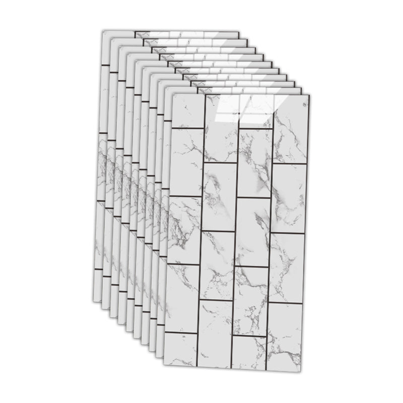 Lisslune | 12" x 24" Marbling Single Panel Waterproof Splashback Wall Tile for Bathroom