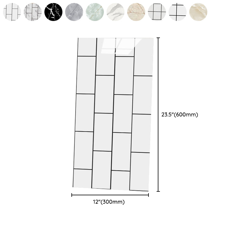 Lisslune | 12" x 24" marbling single plate waterproof backsplash wall tile for bathroom