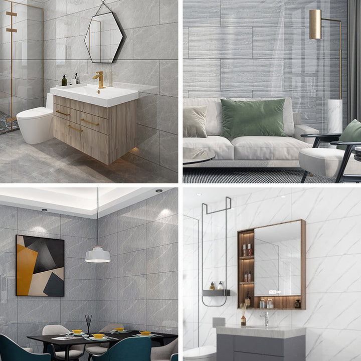 Lisslune | Modern Marbling Single Plate Waterproof Back Wall Rectangular Wall Tile