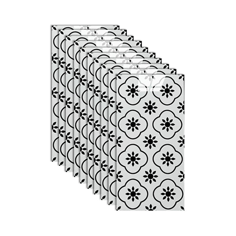 Lisslune | Single Tile Wallpaper Rectangular Peel and Stick Tile Backdrop with Stain Resistant