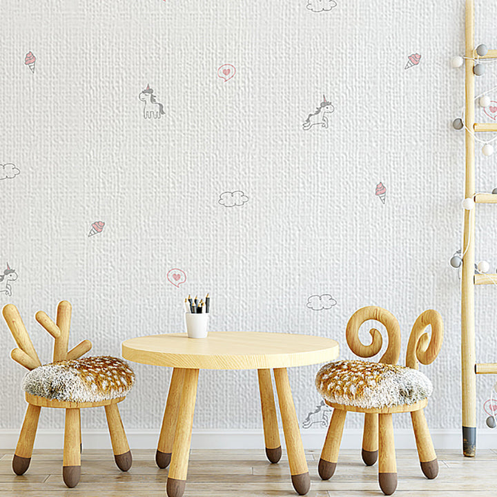Lisslune | PVC Wall Panel for Stripping and Installing Cartoon Print Matte Texture Wall Covering for the Living Room