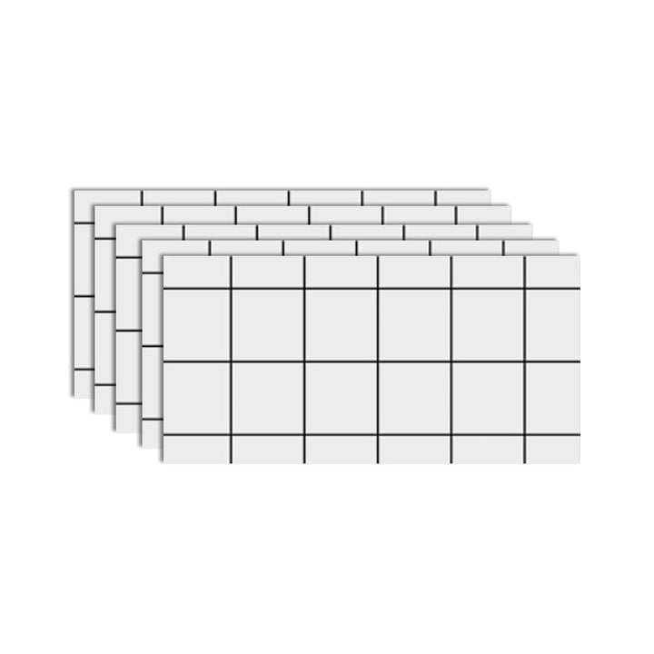 Lisslune | Single Tiles Wallpaper Plastic Rectangular Peel and Stick Tiles with Waterproof