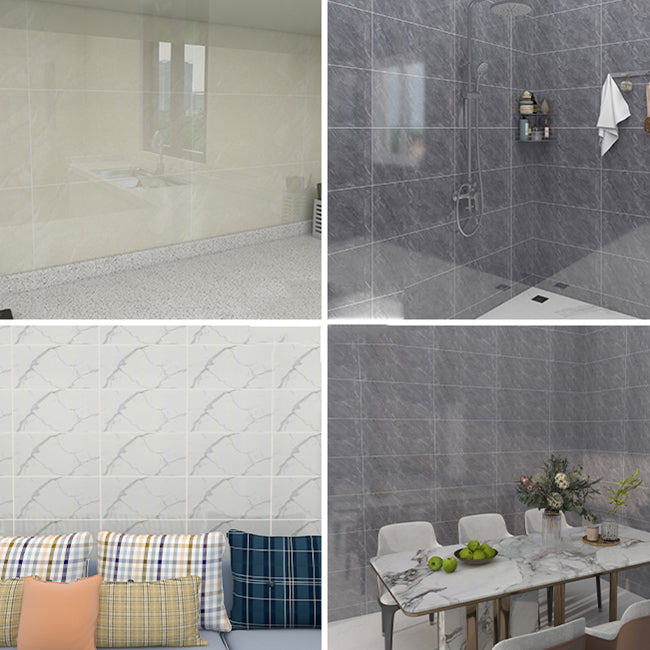 Lisslune | Single Tiles Wallpaper Plastic Rectangular Peel and Stick Tiles with Waterproof