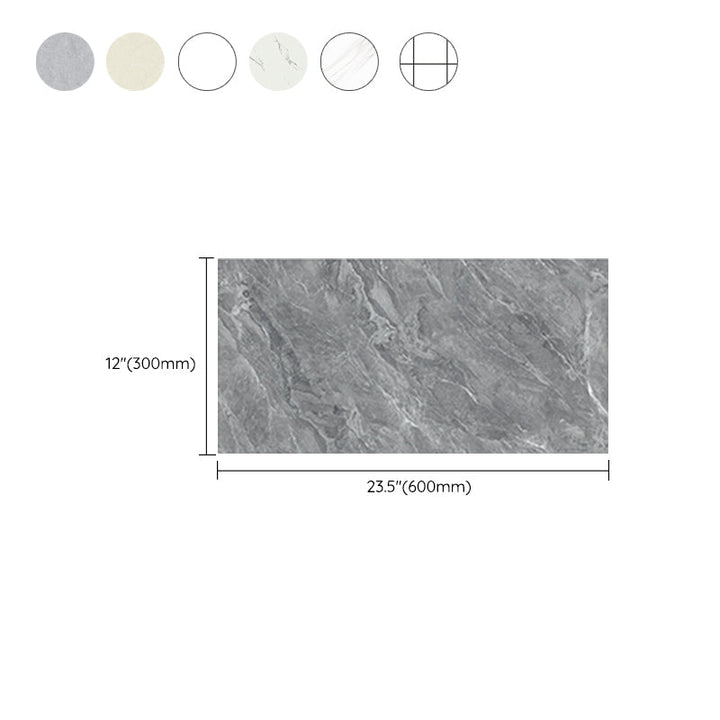 Lisslune | Single Tiles Wallpaper Plastic Rectangular Peel and Stick Tiles with Waterproof