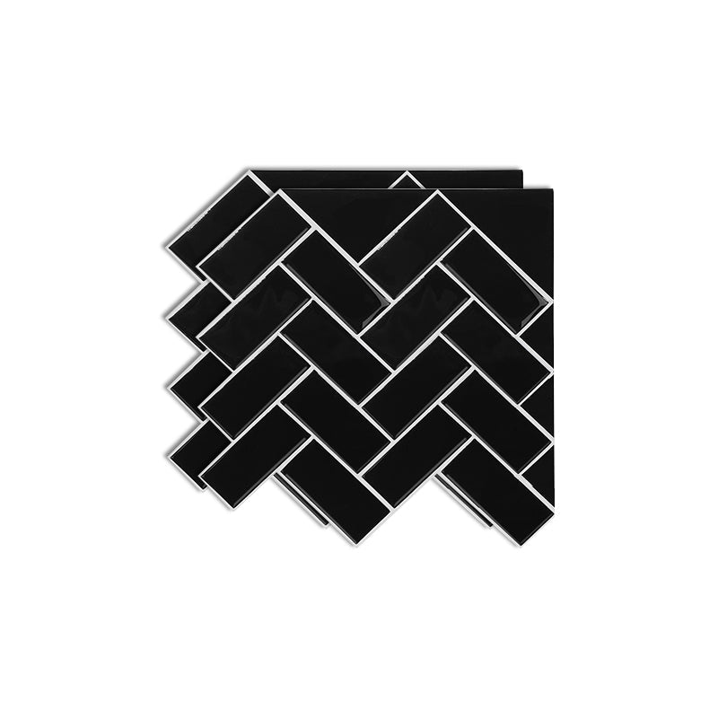 Lisslune | Square Peel & Stick Mosaic Tile Herringbone Peel and Stick Wall Tile