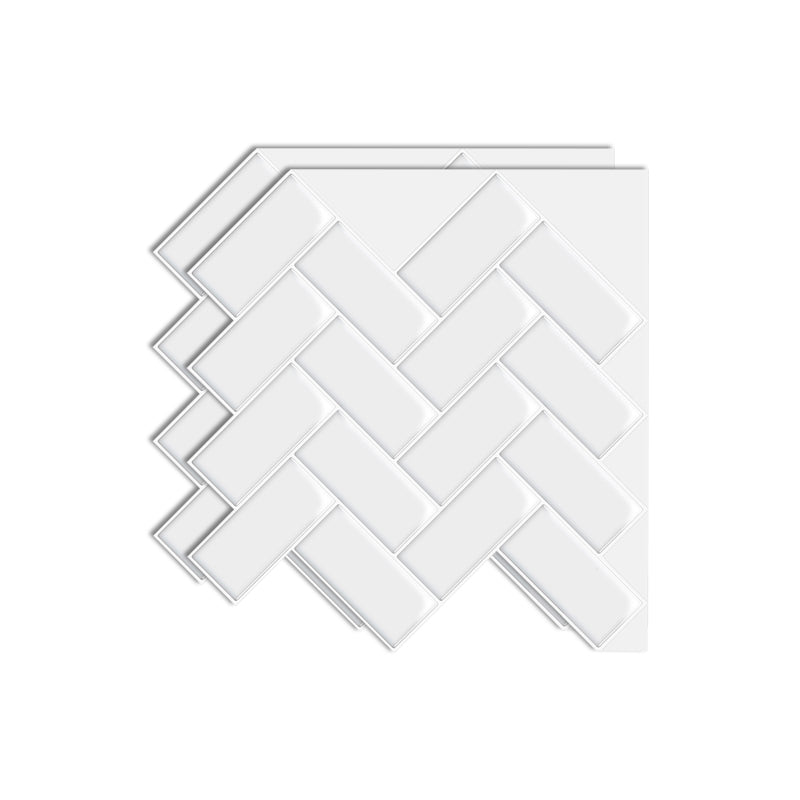 Lisslune | Square Peel & Stick Mosaic Tile Herringbone Peel and Stick Wall Tile