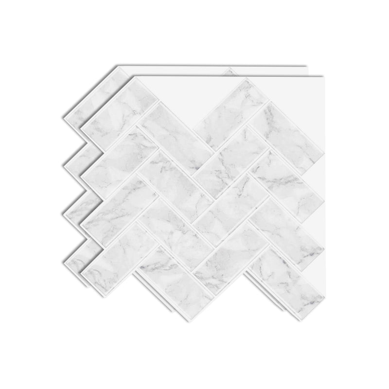 Lisslune | Square Peel & Stick Mosaic Tile Herringbone Peel and Stick Wall Tile