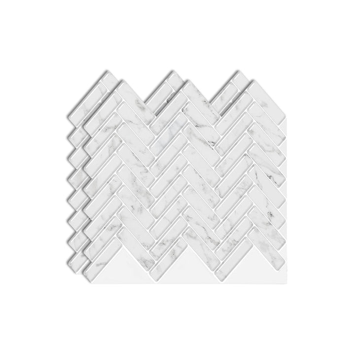 Lisslune | Square Peel & Stick Mosaic Tile Herringbone Peel and Stick Wall Tile