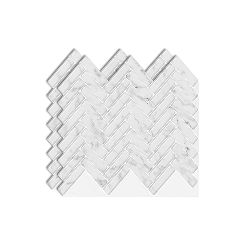 Lisslune | Square Peel & Stick Mosaic Tile Herringbone Peel and Stick Wall Tile