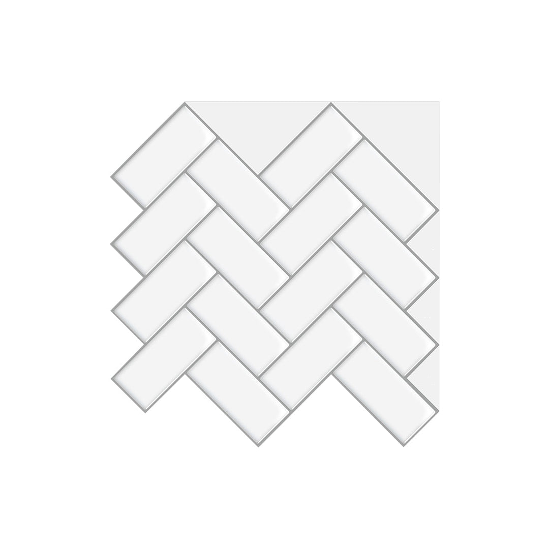 Lisslune | Square Peel & Stick Mosaic Tile Herringbone Peel and Stick Wall Tile