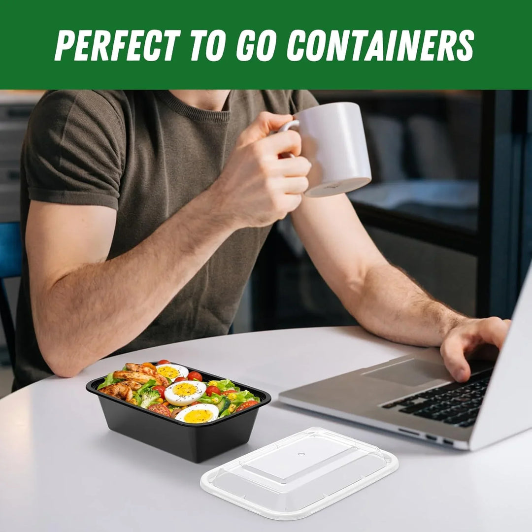 Lisslune | 50-piece Meal Prep Container Set with Lid – Ideal for Meal Preparation