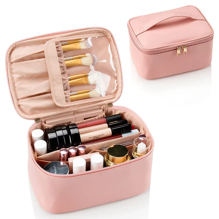 Lisslune | Practical Make-up Organizer for Traveling | With Compartments and Dividers