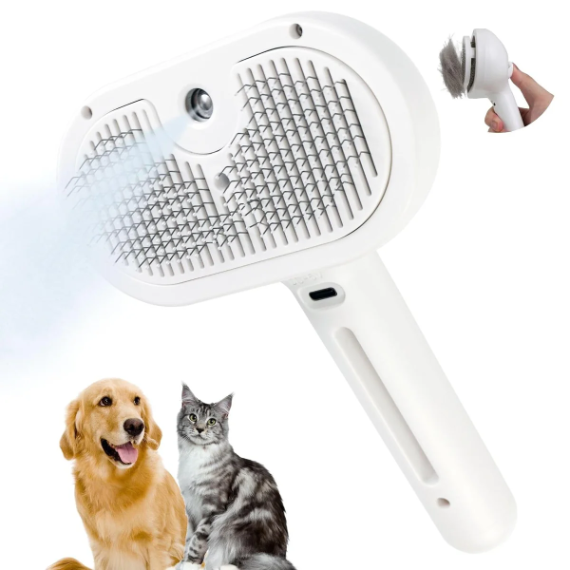 Lisslune | PawMist – Mist-Infused Massage Brush for Pets | Gentle Grooming & Cooling Care for Cats and Dogs