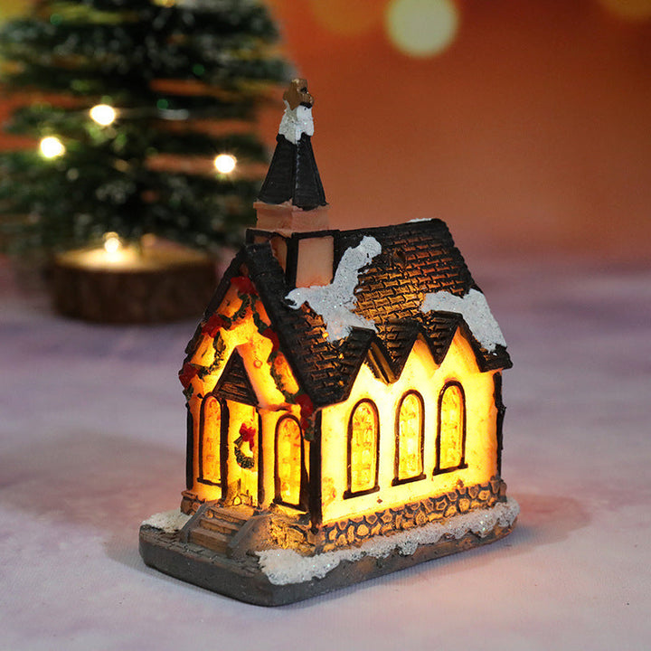 Lisslune | Christmas decorations micro landscape resin house