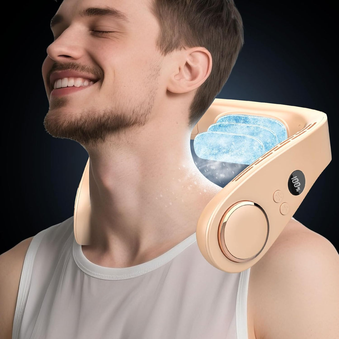 Lisslune | Neck Cooler Pro – Bladeless Neck Fan with Cooling Plate and LED Display