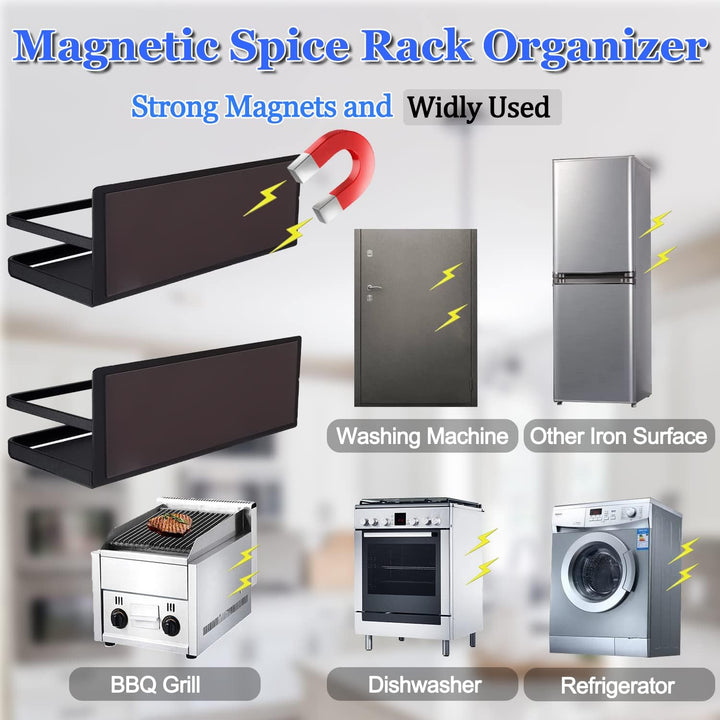 Lisslune | No-Drill Magnetic Spice Rack Set – Vespera