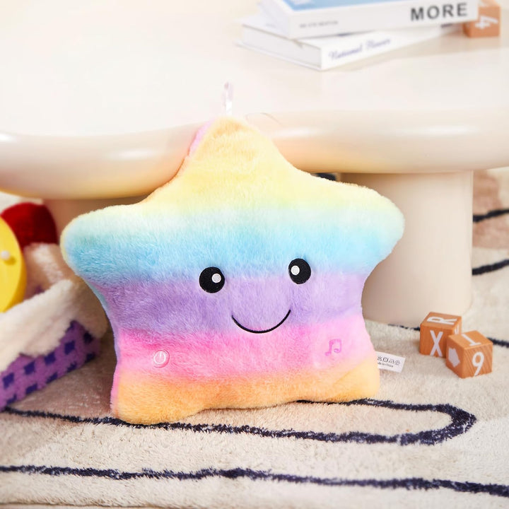 Lisslune | StarGlow Plush Night Light – Soft Stuffed Animal with Music and Light
