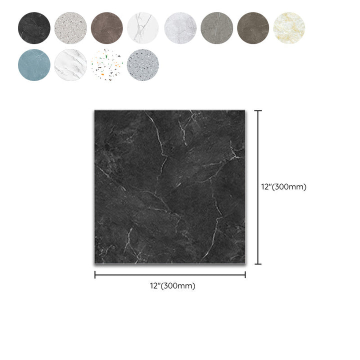 Lisslune | Peel & Stick Vinyl Floor Smooth Vinyl Flooring with Marble Look