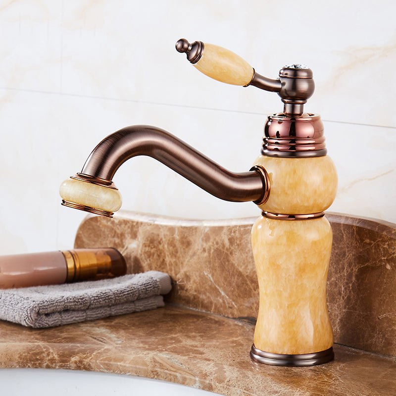 Lisslune | Luxury Ship Basin Faucet Lever Handle Round Ship Basin Bathroom Faucet