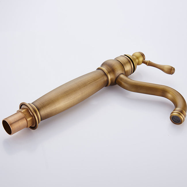 Lisslune | Round Basin Faucet Bathroom Faucet Single Lever High Arc Basin Faucet