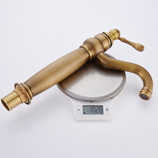 Lisslune | Round Basin Faucet Bathroom Faucet Single Lever High Arc Basin Faucet